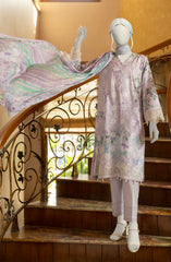 EMBROIDERED PRINTED LAWN 3PCS UNSTITCHED
