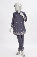 EMBROIDERED PRINTED CAMBRIC STITCHED 2 PIECE