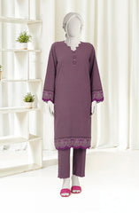 EMBROIDERED CROSS HATCH 2PCS UNSTITCHED