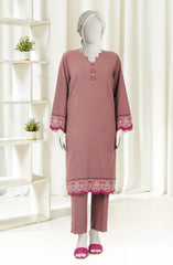 EMBROIDERED CROSS HATCH 2PCS UNSTITCHED