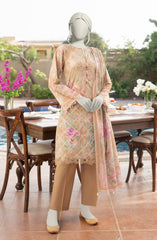 EMBROIDERED PRINTED LAWN 3PCS UNSTITCHED