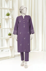 EMBROIDERED CROSS HATCH 2PCS UNSTITCHED