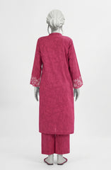 EMBROIDERED PRINTED CAMBRIC STITCHED 2 PIECE
