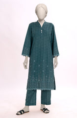 EMBROIDERED PRINTED CAMBRIC STITCHED 2 PIECE