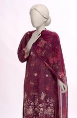 EMBROIDERED PRINTED CAMBRIC STITCHED 3 PIECE