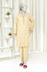 EMBROIDERED CROSS HATCH 2PCS UNSTITCHED