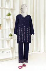 EMBROIDERED CROSS HATCH 2PCS UNSTITCHED