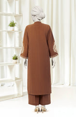 EMBROIDERED CROSS HATCH 2PCS UNSTITCHED