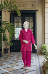 EMBROIDERED CAMBRIC STITCHED 2 PIECE