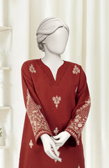 EMBROIDERED CROSS HATCH 2PCS UNSTITCHED