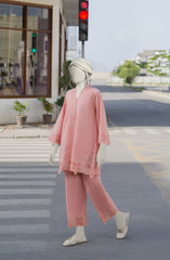 EMBROIDERED CAMBRIC STITCHED 2 PIECE