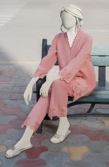 EMBROIDERED CAMBRIC STITCHED 2 PIECE