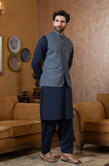CHARCOAL BLENDED WAISTCOAT