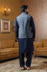 CHARCOAL BLENDED WAISTCOAT