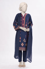 EMBROIDERED CAMBRIC STITCHED 3 PIECE