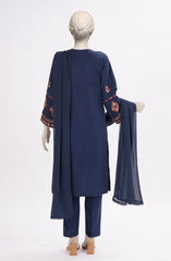 EMBROIDERED CAMBRIC STITCHED 3 PIECE