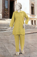 EMBROIDERED CAMBRIC STITCHED 2 PIECE