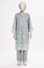 EMBROIDERED PRINTED CAMBRIC STITCHED 2 PIECE
