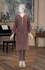 EMBROIDERED CROSS HATCH STITCHED 2 PIECE