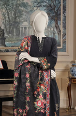 EMBROIDERED CROSS HATCH STITCHED 3 PIECE