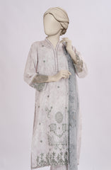EMBROIDERED PRINTED LAWN STITCHED 3 PIECE