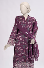 3 PIECE - PRINTED LAWN STITCHED