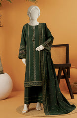 EMBROIDERED KHADDAR 3PCS UNSTITCHED