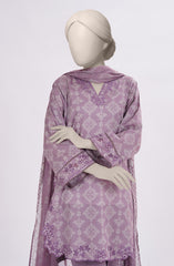 EMBROIDERED PRINTED LAWN STITCHED 3 PIECE