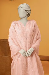 EMBROIDERED RAW SILK 3 PCS UNSTITCHED