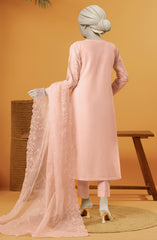 EMBROIDERED RAW SILK 3 PCS UNSTITCHED