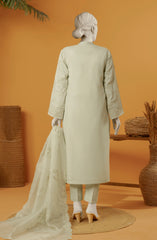 EMBROIDERED RAW SILK 3 PCS UNSTITCHED