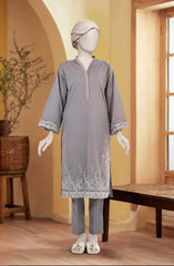 EMBROIDERED CHAMBRAY STITCHED 2 PIECE