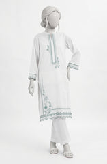 EMBROIDERED CAMBRIC STITCHED 2 PIECE