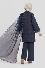 EMBROIDERED PRINTED LAWN 3PCS UNSTITCHED