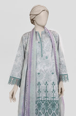 EMBROIDERED PRINTED LAWN 3PCS UNSTITCHED