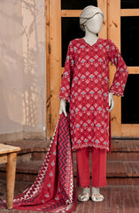 PRINTED COTTON VISCOSE 3PCS UNSTITCHED