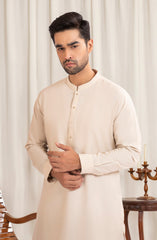 LIGHT-BEIGE BLENDED KAMEEZ SHALWAR