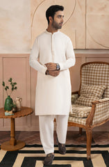 LIGHT CREAM BLENDED EMBROIDERED KAMEEZ SHALWAR