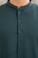 TEAL-GREEN BLENDED EMBROIDERED KAMEEZ SHALWAR
