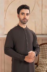 DARK-GREY BLENDED KAMEEZ SHALWAR
