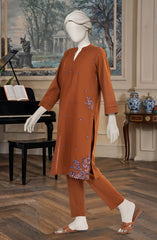 EMBROIDERED CROSS HATCH STITCHED 2 PIECE