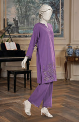 EMBROIDERED CROSS HATCH STITCHED 2 PIECE