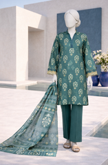 PRINTED TEXTURED LAWN 3PCS UNSTITCHED