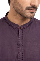 MAROON BLENDED EMBROIDERED KAMEEZ SHALWAR