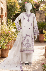 EMBROIDERED CAMBRIC 3PCS UNSTITCHED