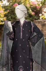 EMBROIDERED CAMBRIC 3PCS UNSTITCHED