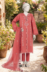 EMBROIDERED CAMBRIC 3PCS UNSTITCHED