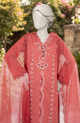 EMBROIDERED CAMBRIC 3PCS UNSTITCHED
