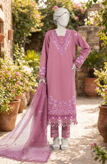 EMBROIDERED CAMBRIC 3PCS UNSTITCHED