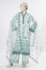 EMBROIDERED CAMBRIC 3PCS UNSTITCHED